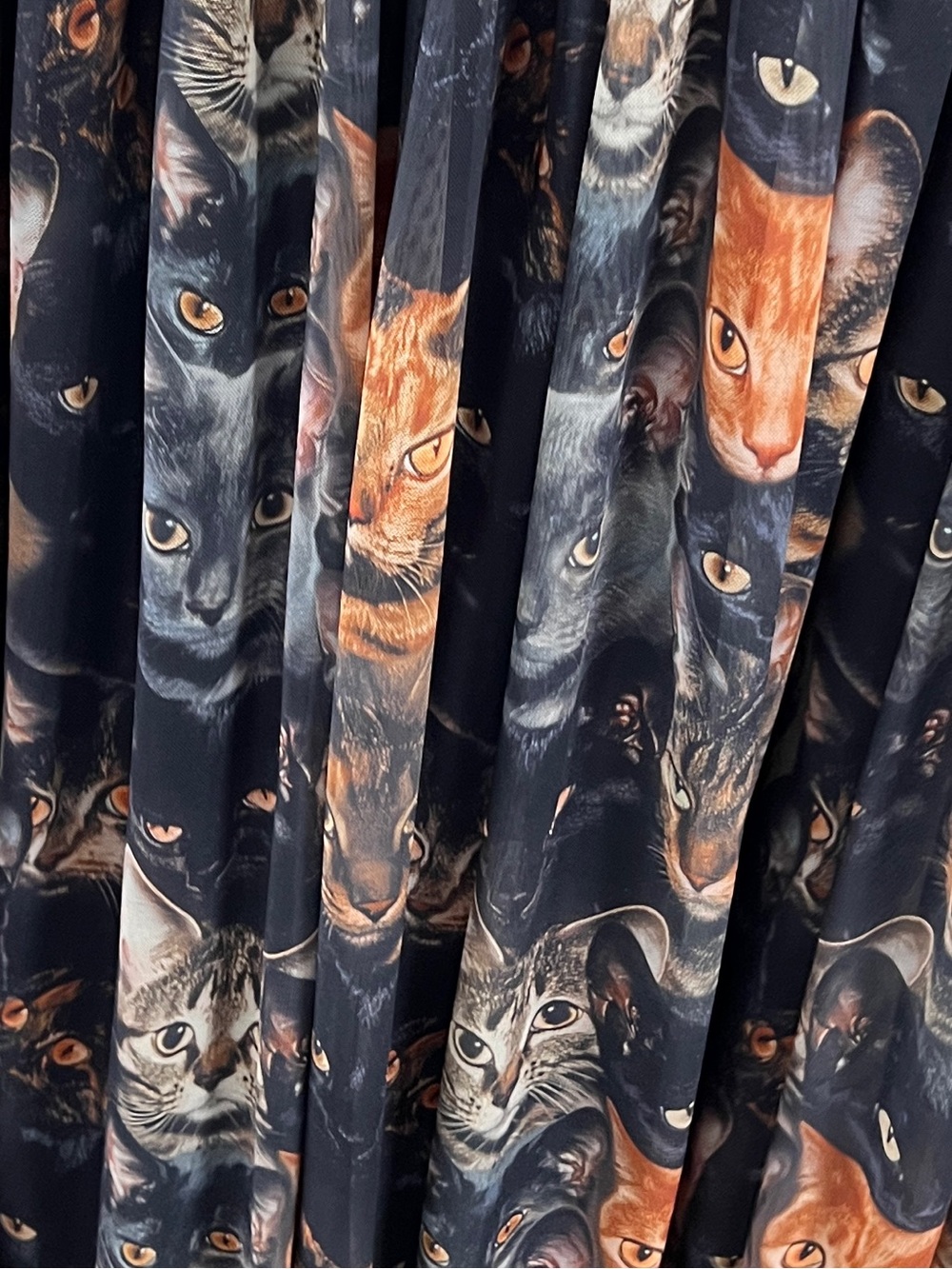 Dressed in lala Purr Mesh cat print Maxi Skirt, S - Picture 5 of 5